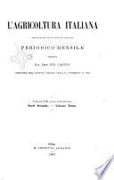 L'agricoltura italiana periodico mensile