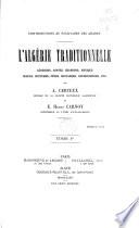 L'Algérie traditionnelle