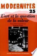 L'art et la question de la valeur