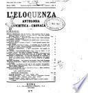 L'eloquenza antologia, critica, cronaca