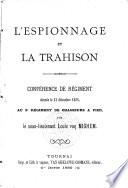 L'espionnage et la trahison