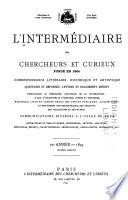 L'intermédiaire des chercheurs et curieux