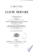 L'oeuvre de Claude Bernard