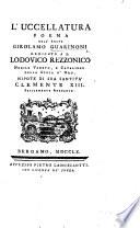 L'Uccellatura. Poema, etc