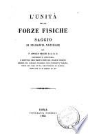 L'unita' delle forze fisiche