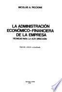 La administración económico-financiera de la empresa