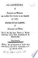 La Alonsíada ó conquista de Menorca por el Rey Don Alonso III. de Aragon en 1287