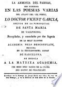 La armonía del Parnàs