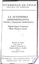 La autonomía administrativa