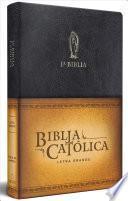 La Biblia Católica: Edición Letra Grande. Símil Piel Negra, con Virgen de Guadalupe en Cubierta / Catholic Bible. Leathersoft. Black, with Virgen on Cover