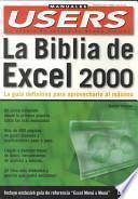 La Biblia de Excel 2000