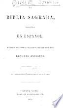 La Biblia Sagrada, traducida en español