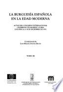 La burguesía española en la edad moderna