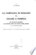 La campagna di Durazzo fra Cesare e Pompeo
