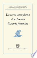 La carta como forma de expresión literaria femenina