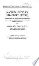 La carta-encíclica del obispo Severo