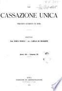 La Cassazione unica periodico giuridico di Roma. Parte penale