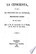La cenicienta, ó sea, El triunfo de la bondad
