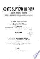 La Corte suprema di Roma raccolta periodica delle sentenze della Corte di cassazione di Roma
