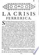 La crisis Ferrerica [concerning J. de Ferrera's “Historia de España.”]