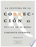 La cultura de la corrección de textos en el Renacimiento europeo