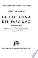 La doctrina del fascismo