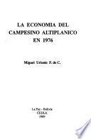La economía del campesino altiplánico en 1976