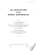 La educación de los niños anormales