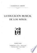 La educación musical de los niños
