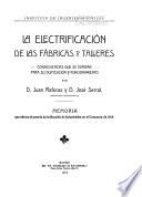 La electrificación de las fábricas y talleres