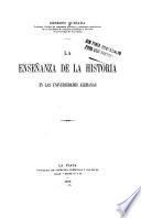 La enseñanza de la historia en las universidades alemanas