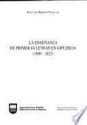 La enseñanza de primeras letras en Gipuzkoa