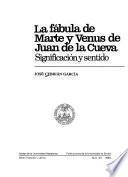 La fábula de Marte y Venus de Juan de la Cueva