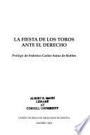 La fiesta de los toros ante el Derecho