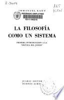 La filosofía como un sistema