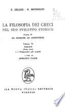 La Filosofia Dei Greci Nel Suo Sviluppo Storico