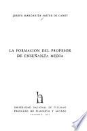 La formacion del profesor de ensenanza media