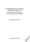 La Generalitat valenciana durante el siglo XVI