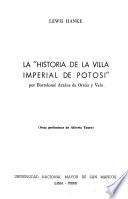 La Historia de la villa imperial de Potosí por Bartolomé Arzáns de Orsúa y Vela