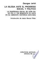 La Iglesia ante el progreso social y político