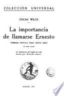 La Importancia de llamarse Ernesto