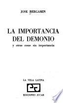 La importancia del demonio y otras cosas sin importancia