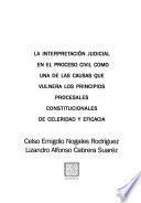 La interpretación judicial en el proceso civil como una de las causas que vulnera los principios procesales constitucionales de celeridad y eficacia