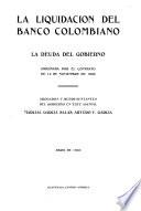 La Liquidación del Banco Colombiano