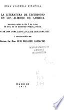 La literatura de testimonio en los albores de América