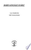 La materia del insomnio