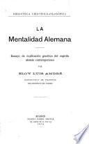 La mentalidad alemana
