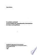La música nacional en los medios de comunicación electrónicos de Lima metropolitana