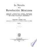 La novela de la Revolución Mexicana: Los de abajo, Los caciques, Las moscas, por M. Azuela. El águila y la serpiente, La sombra del caudillo, por M. L. Guzmán. Ulises criollo, por J. Vasconcelos. La revancha, por A. Vera. Cartucho, Las manos de mamá, por N. Campobello. 8. ed
