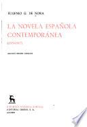 La novela española contemporánea: 1939-1967